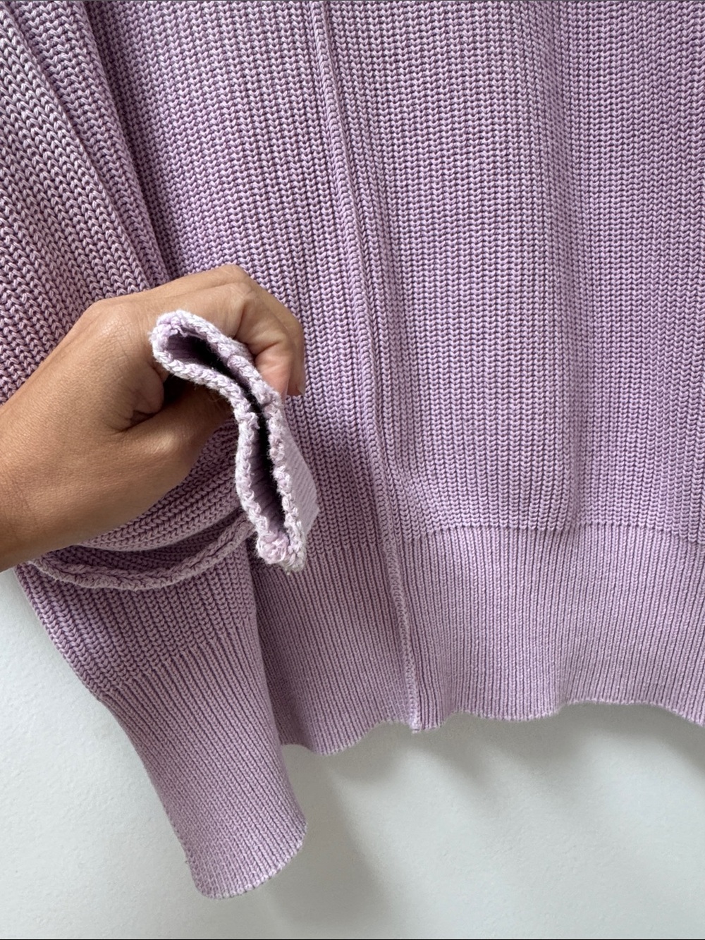 aerie Dusty Lilac Ribbed Oversized Sweatshirt - Picture 5 of 10